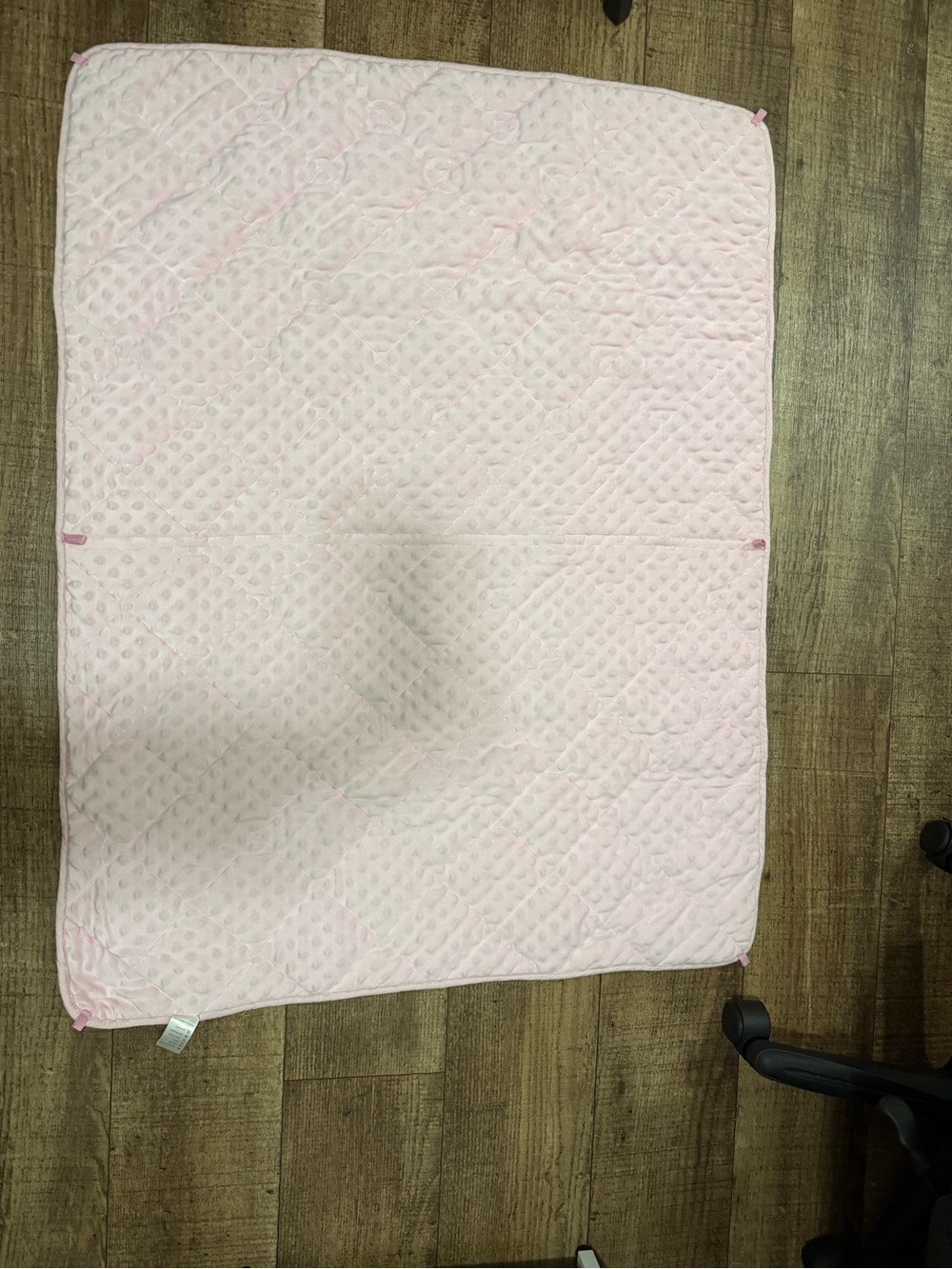 Soft Pink Quilted Home Bedding Throw weighted